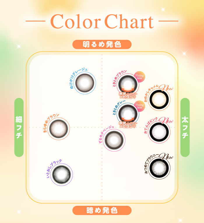 シャプンのカラーチャート