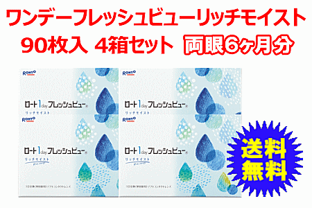 ワンデーフレッシュビューリッチモイスト 90枚入4箱セット